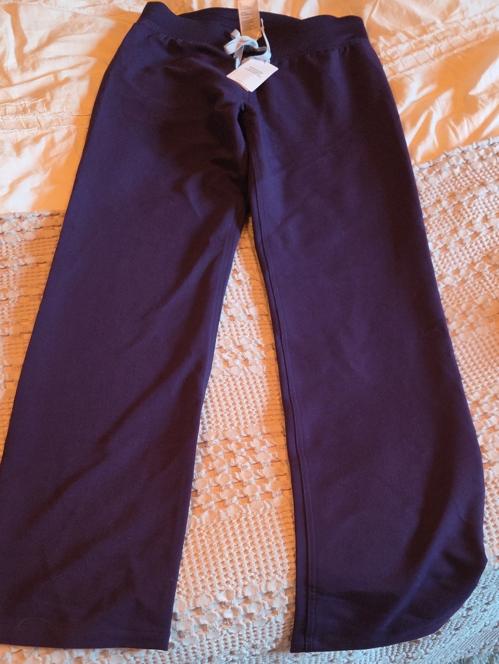 Figs Navy/dark Purple Scrub Pants with Drawstring
